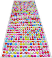 2520 pegatinas de diamantes de imitación, 5 hojas de 0.236 in, autoadhesivas, con gemas de colores, para manualidades, cuerpo, festivales de maquillaje, carnaval (morado oscuro) - Arteztik
