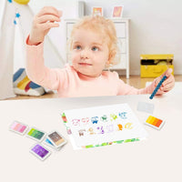 Craft Ink Pad - Juego de 6 almohadillas de tinta lavables para sellos para niños, 24 colores - Arteztik
