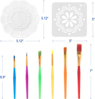 Mandala - Juego de 47 plantillas de puntos, herramientas de punteado para pintura de rocas y arte de uñas, plantillas de mandala, herramientas de punto para dibujo y dibujo - Arteztik
