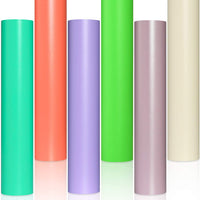 Paquete de hojas de vinilo adhesivas, 12.0 x 12.0 in, ultra mate, paquete de vinilo autoadhesivo permanente en 6 colores para Cricut y Cameo (con 1 papel de transferencia) - Arteztik