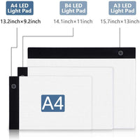 Caja de luz LED A4 con luz LED ajustable, para pintar con diamantes 5D - Arteztik