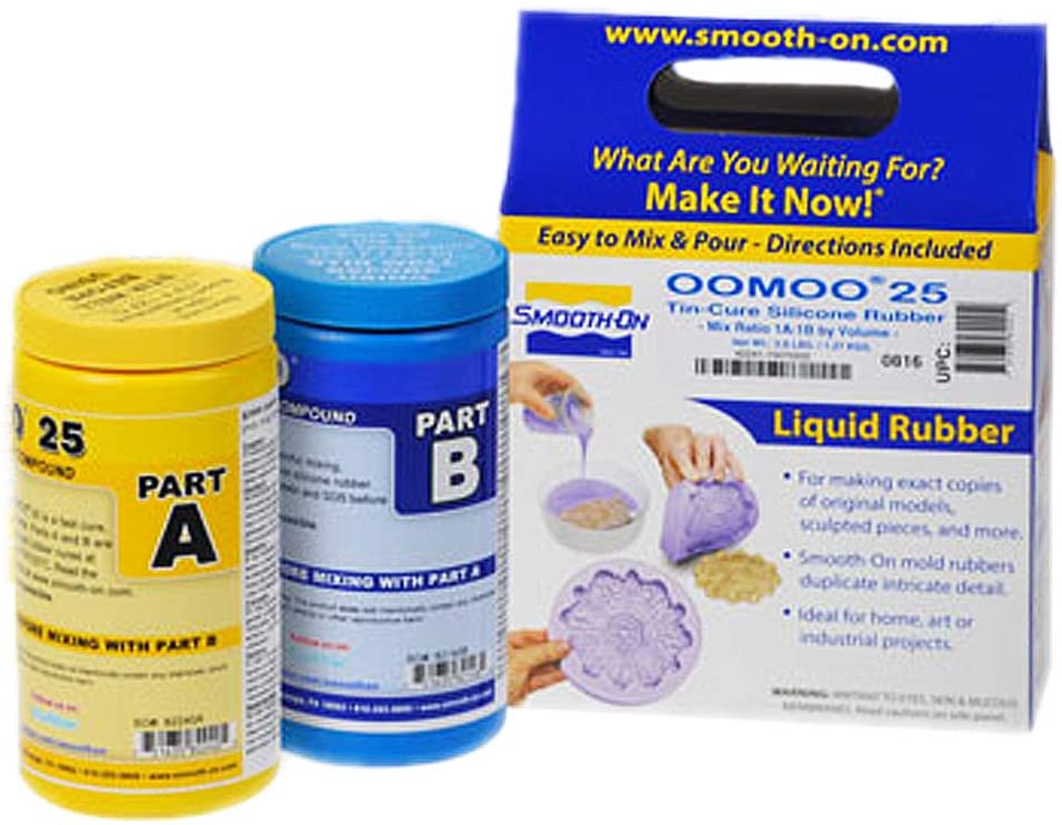 Smooth-On OOOMOO 25 - Kit de silicona para hacer moldes de curado rápido, 2 pintas, fácil - Arteztik