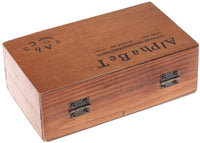 Juego de 70 sellos de madera con letras del alfabeto y número de bricolaje, con caja de madera - Arteztik
