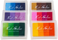 Almohadilla de tinta Craft para sellos de color, 20 almohadillas de tinta de color para sellos, papel, tela de madera, sello de goma para scrapbooking tarjeta hacer hermosos colores solubles en agua (paquete de 20) - Arteztik
