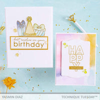 Juego de sellos de cumpleaños grandes | Sellos de Fotopolímero - sellos de goma transparente | Sellos para hacer tarjetas - Arteztik