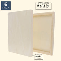 Recortes de madera para manualidades, rectángulo de madera (9 x 12 pulgadas, 6 unidades) - Arteztik
