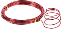 Uxcell - Alambre de aluminio (16 pies de 0.079 in de diámetro, alambre de metal flexible, color rojo para manualidades - Arteztik
