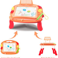 AHCo. Mesa de dibujo magnética para niños pequeños con soporte, almohadilla de aprendizaje educativa para niños de 3 años - Arteztik