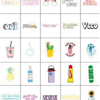 Vsco Pegatinas para botella de agua Hydro Flask 50 paquetes, lindo vinilo estético impermeable pegatinas para adolescentes niñas perfecto para botella de agua portátil teléfono viaje - Arteztik