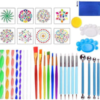 YMSDZHL Juego de 35 piezas de herramientas de punteado de mandala para pintar rocas y hacer manualidades con plantillas de graffiti, suministros de arte de dibujo para niños y adultos - Arteztik