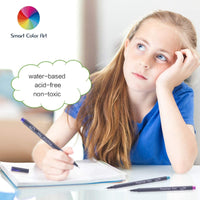 Smart Color Art - 38 bolígrafos de punta fina porosa con 2 plantillas, marcadores de dibujo de punta fina, perfectos para planificador de diario, adultos, colorear, oficina, universidad, suministros de arte - Arteztik
