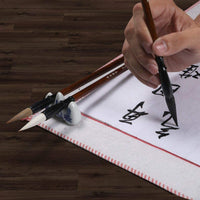 Wancetang - Juego de 4 pinceles chinos para caligrafía (pelo de lobo, pincel sumi, pincel para práctica de pintura kanji) - Arteztik
