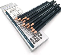 Mejor Calidad 14pcs/set 12B 10B 8B 7B 6B 5B 4B 3B 2B, B, HB 2H 4H 6H lápices de grafito Lápices de dibujo Sketch profesional set para dibujar - Arteztik
