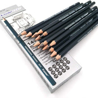 Mejor Calidad 14pcs/set 12B 10B 8B 7B 6B 5B 4B 3B 2B, B, HB 2H 4H 6H lápices de grafito Lápices de dibujo Sketch profesional set para dibujar - Arteztik