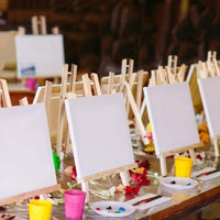 Caballete de pintura Ohuhu de 14 pulgadas de alto con marco en A, juego de caballetes de pintura de madera para niños, artistas, estudiantes, estudiantes, mesa de clase, arte de vuelta a la escuela - Arteztik