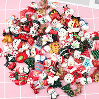 30pcs Resina de Navidad Slime Charms Resina Plana Espalda Plana Árbol de Navidad Nieve Cerveza Resina Botón de Retroceso Plano Scrapbooking Adornos para Artesanía Hacer Scrapbooking DIY Artesanía - Arteztik
