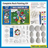 Kit de pintura de roca de castillo de bingo – grandes rocas pulidas de color blanco y gris para pintura, artes y manualidades para niños de 4 a 8 a 12 años de pintura acrílica 25 diseños de transferencia ocultar y buscar rocas de río regalos para niños y - Arteztik
