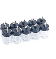 YaeKoo 10 botellas de cristal transparente de 22 cc y tapa con conector de metal - Arteztik
