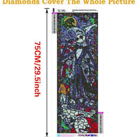 Kits de pintura de diamante para adultos, DIY 5D redondo de perforación para decoración de pared perfecta para relajación y hogar (Halloween, 29.5 x 11.8 in) - Arteztik