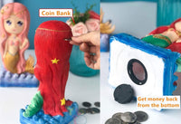 Kit de pintura de sirena Yileqi para manualidades y artes infantiles, pintura de juguete de sirena para niños, manualidades para niñas de 4 a 6 a 8 a 12 años, regalos para niñas y niños, no de cerámica, set de pintura para regalo de cumpleaños - Arteztik
