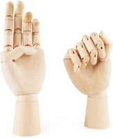 Modelo maniquí de madera seccionada de mano izquierda/derecha Fashionclubs, de 7", articulada, para dibujar, bosquejar, pintar - Arteztik
