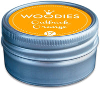 Woodies - Sello de gato con almohadilla de tinta naranja de Outback, sello de goma de madera y almohadilla de tinta para manualidades y tarjetas - Arteztik
