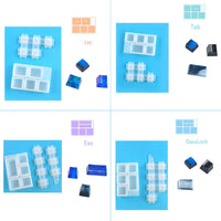 Szecl - Moldes de silicona para teclados de juegos de teclados mecánicos de bricolaje, con 6 teclas de silicona y extractor de llaves - Arteztik