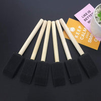 YG_Oline - Juego de 48 pinceles de pintura con mango de madera para niños, color negro - Arteztik