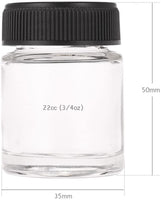 KKmoon 10pcs aerógrafo Botellas & de PP 3/4oz 22 cc Air Brush Botella tarros de vidrio con tapa de plástico (utilizando en aerógrafos - Arteztik
