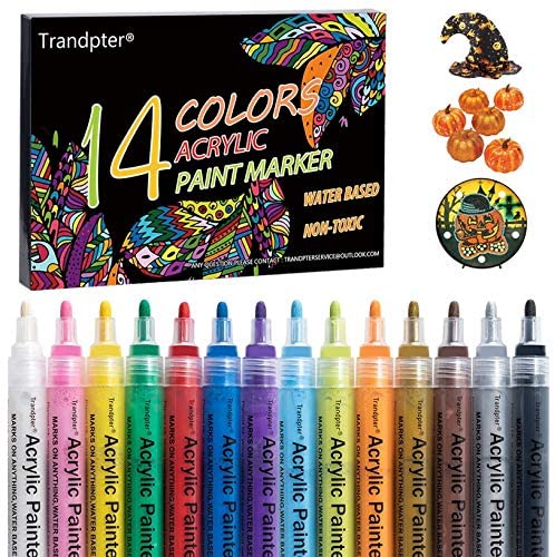 PINTAR Juego de marcadores de pintura acrílica, bolígrafos de pintura de  punta fina, marcadores acrílicos, bolígrafos de pintura acrílica para  pintura