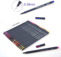 Smart Color Art - 38 bolígrafos de punta fina porosa con 2 plantillas, marcadores de dibujo de punta fina, perfectos para planificador de diario, adultos, colorear, oficina, universidad, suministros de arte - Arteztik
