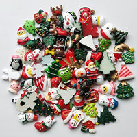 Mosheng - 20 piezas de resina para árbol de Navidad, parte trasera plana, para manualidades, álbumes de recortes - Arteztik
