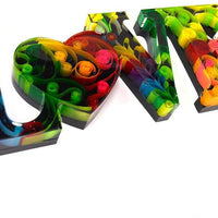Ioffersuper - Molde de silicona para letras, diseño romántico - Arteztik