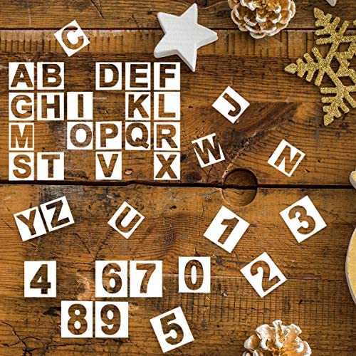 Vancool 36 Pcs Alphabet Letter Stencils, 3 inch Reusable Plastic Letter and  Number Stencils for Wood, Wall, Chalkboard