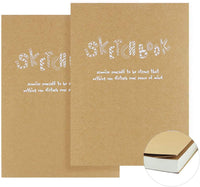 Faxco - Cuaderno de bocetos (A5, 2 unidades, tapa de papel kraft, para dibujo, libro de bocetos en blanco, 128 hojas/paquete, apertura de 180 grados (5.906 x 8.268 in) - Arteztik
