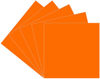 Láminas de vinilo naranja Oracal 651, paquete de 5, 12 x 12 pulgadas, color naranja brillante, con adhesivo permanente para letras interiores/exteriores, marcado, decoración, calcomanías de coche, gráficos de ventanas, para crickut, silueta. - Arteztik
