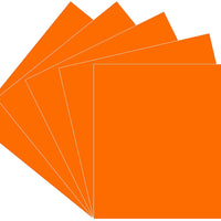 Láminas de vinilo naranja Oracal 651, paquete de 5, 12 x 12 pulgadas, color naranja brillante, con adhesivo permanente para letras interiores/exteriores, marcado, decoración, calcomanías de coche, gráficos de ventanas, para crickut, silueta. - Arteztik
