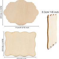 Adornos de madera sin terminar, PETUOL DIY 32 piezas de 3.9 x 3.0 in creativo irregular en blanco rebanadas naturales de madera para manualidades, pintura, pirografía, escritura, accesorios para fotos, posavasos y decoraciones del hogar - Arteztik