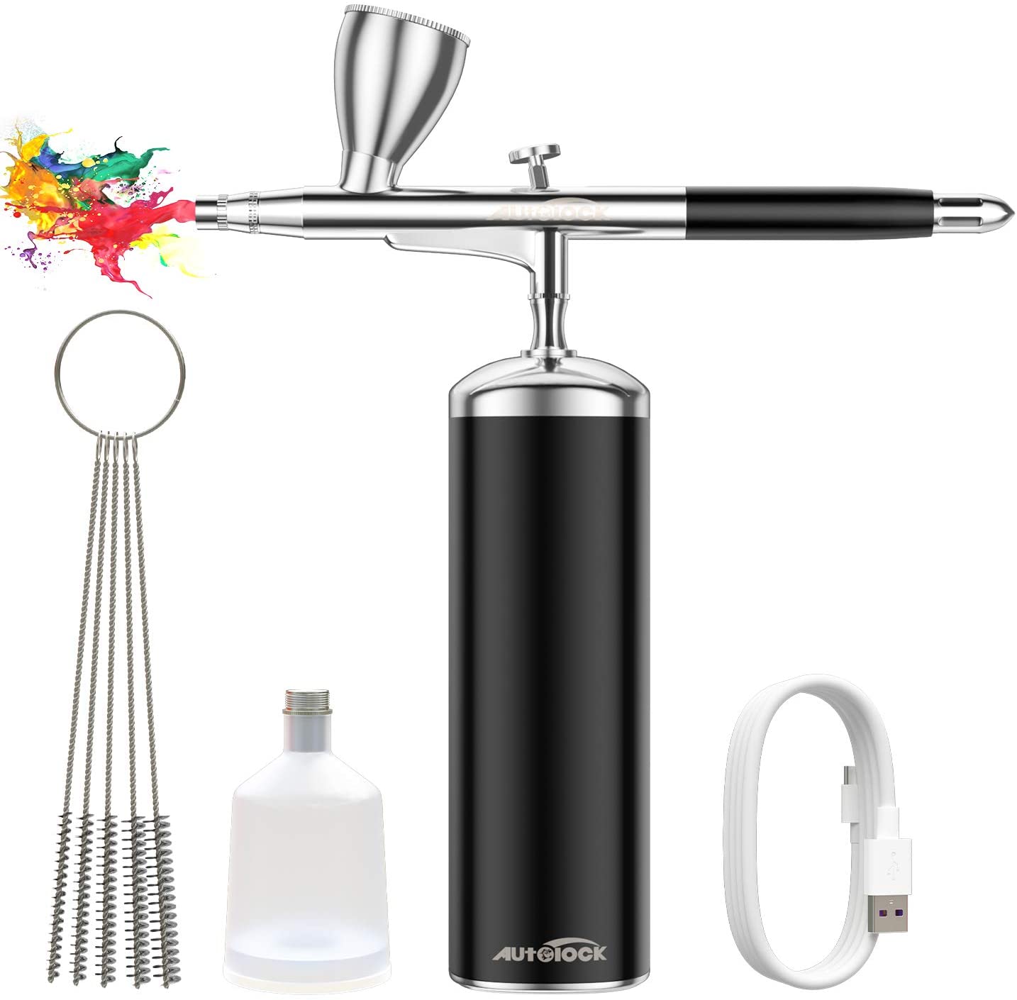 Autolock Upgraded Airbrush Kit With Air Compressor, Portable