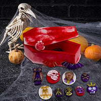 10Pcs Silicone Coffin Box Resin Molds Set Halloween Decoration Casket Resin Casting Molds Bat Owl Skull Hands Pumpkin Spider Shape DIY Mold - Arteztik
