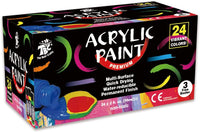 TBC The Best Crafts juego de pintura acrílica premium, 24 colores brillantes (2.0 fl oz, 2 oz. Pintura acrílica grande para principiantes y artistas. - Arteztik
