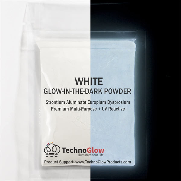 Color Blanco UV/brilla en la oscuridad), Pigmento en polvo – Medio 30 – 40 um-100g - Arteztik