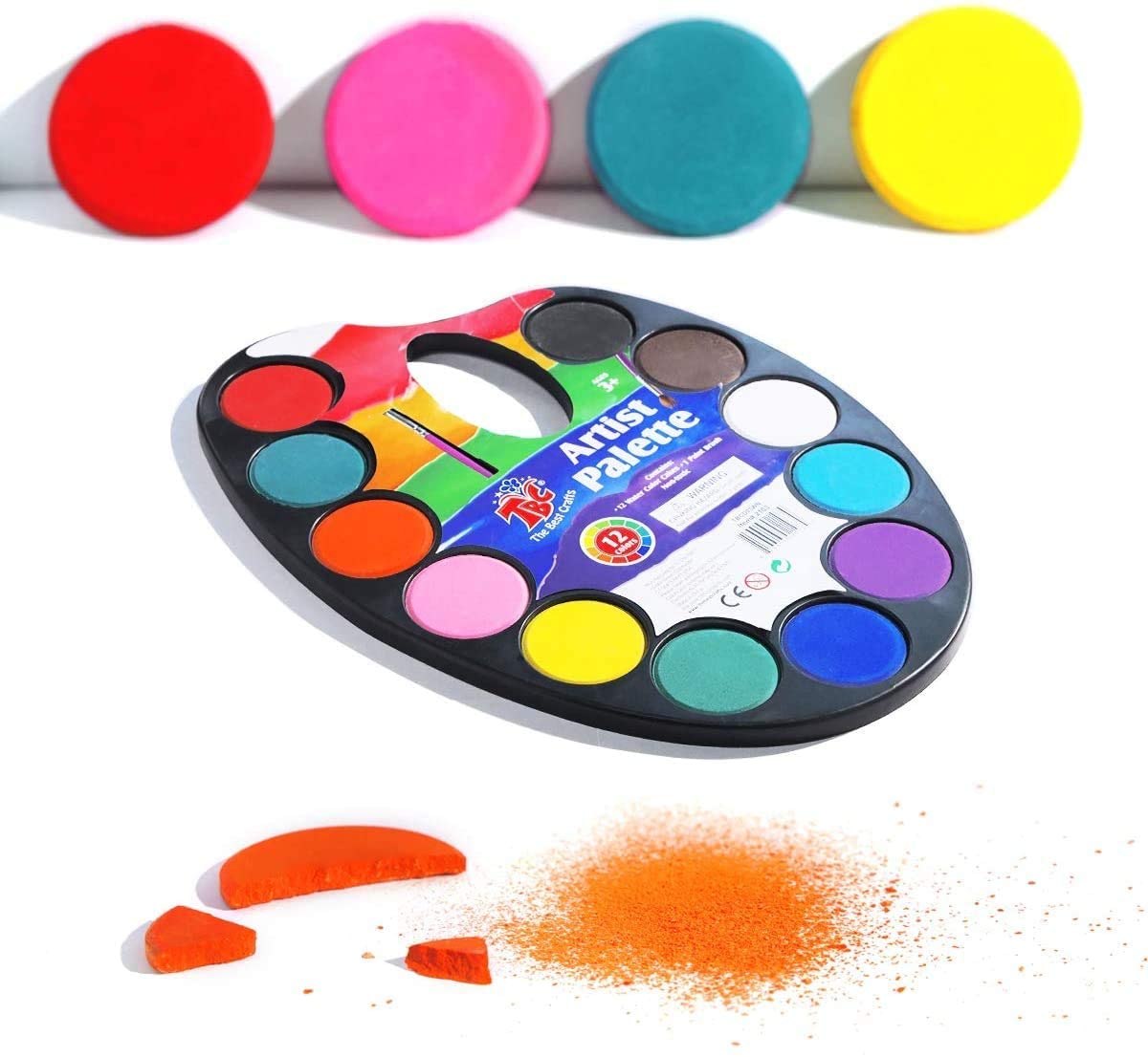 Juego de pintura de acuarela de 12 colores para niños, paquete de 24  acuarelas lavables para recuerdos de fiesta, regalos, suministros de aula