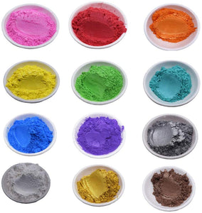 Mica Powder Set de pigmento de resina epoxi para hacer jabón de bricolaje, bomba de baño, colorante de uñas, arte de sombra de ojos, colorante (0.18 oz, 24 colores) - Arteztik