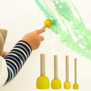 jmaf 40-Pieces surtidos tamaño esponja redonda esponjas Juego de brochas niños herramientas de pintura Pintura Stippler Juego de bricolaje herramientas de pintura para niños - Arteztik