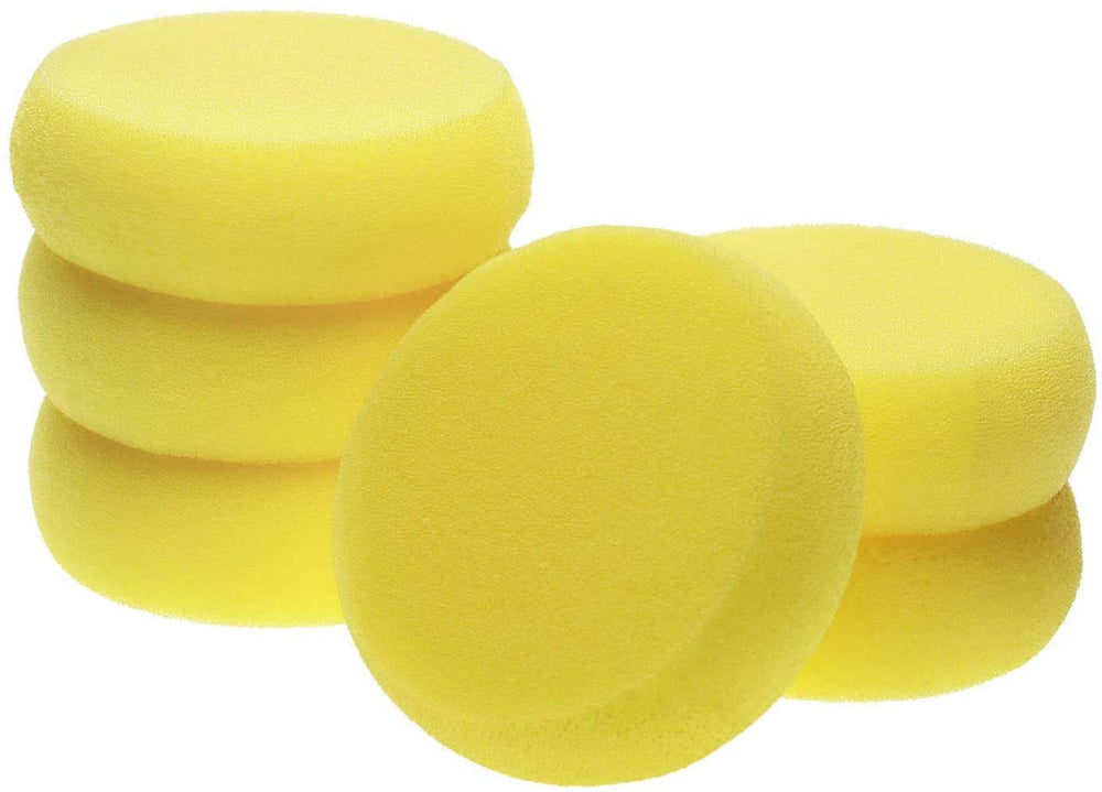 Esponjas redondas de espuma Penta Angel de 3.0 in, color amarillo, para pintura al óleo, acrílico, acuarela, arte y manualidades, color amarillo - Arteztik