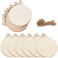 PartyTalk - 100 rebanadas de madera natural de 3.5 in, adornos de Navidad de madera sin terminar círculos de madera para manualidades, centros de mesa, decoración de día festivo - Arteztik