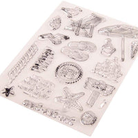 OBANGONG 5 piezas diferentes temáticas frases bonitos patrones de silicona transparente sellos para hacer tarjetas decoración y scrapbooking - Arteztik