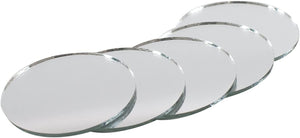 Círculos de espejos de vidrio pequeños, de 2" Mini Round para proyectos de arte y artesanías, viajes, enmarcar, decoración (50 unidades) - Arteztik