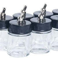 YaeKoo 10 botellas de cristal transparente de 22 cc y tapa con conector de metal - Arteztik